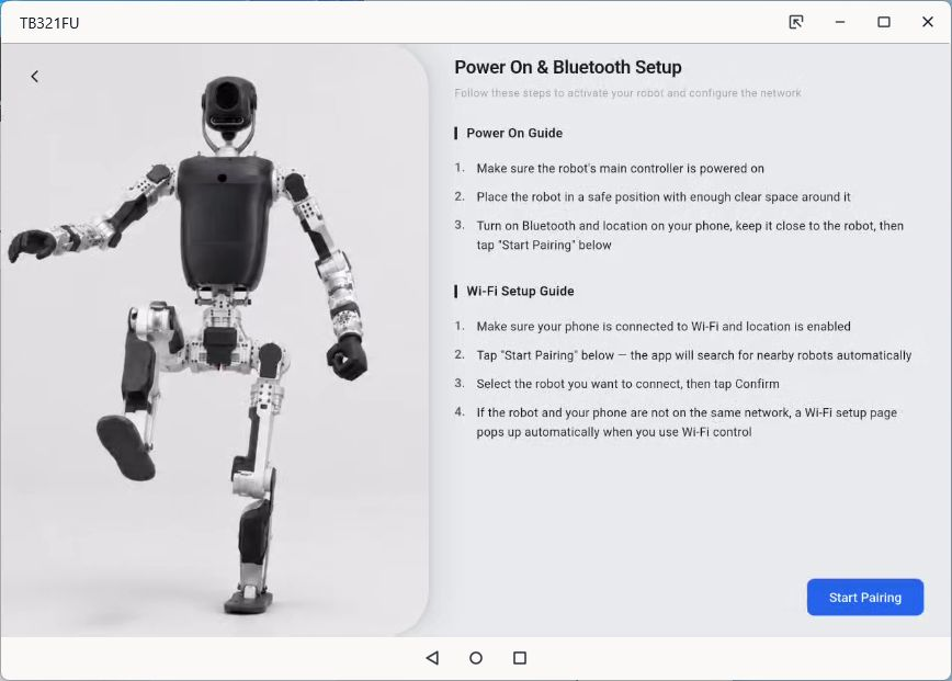 Power-on and Bluetooth connection guidance